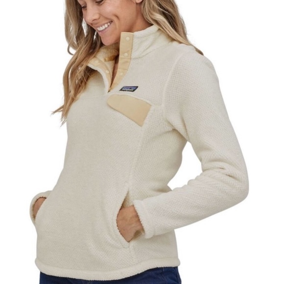 Patagonia Jackets & Blazers - Patagonia Re-Tool Snap-T Pullover Size M EUC Ivory Cream Jacket Polartec